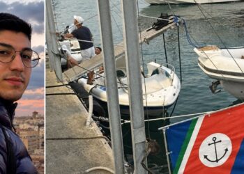 I momenti successivi all'incidente avvenuto nei pressi del porto di Vibo Marina. A sinistra la vittima Domenico Campana