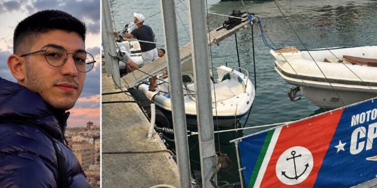 I momenti successivi all'incidente avvenuto nei pressi del porto di Vibo Marina. A sinistra la vittima Domenico Campana