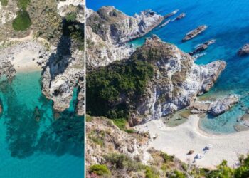 Praia i Focu a Capo Vaticano, nel comune di Ricadi, Calabria