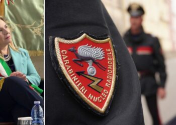 Simona Scarcella, sindaco di Gioia Tauro, e i carabinieri
