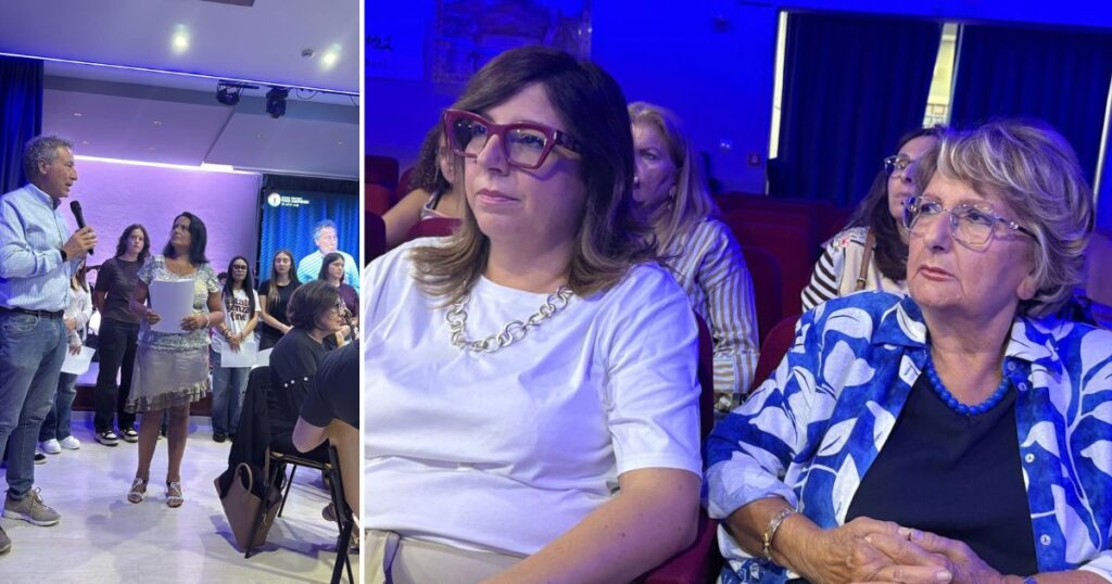 Antonello Scalamandrè, Giusy Fanelli e Daniela Rotino in occasione della Giornata internazionale della Pace celebrata al liceo Capialbi di Vibo Valentia