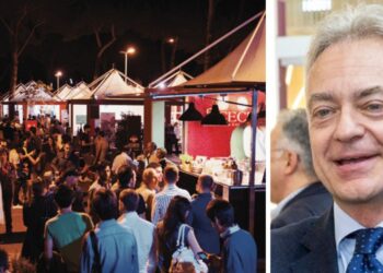 L'assessore della Regione Calabria, Gianluca Gallo, e una immagine del Vinoforum di Roma