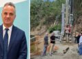 Il consigliere provinciale di Vibo Valentia, Franco Barbalace, e il cantiere sulla Sp 27 nel Vibonese