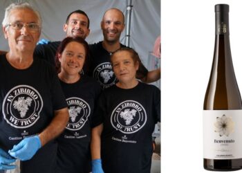 Giovanni Celeste Benvenuto, il primo da destra in seconda fila, insieme al suo team