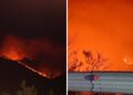 L'incendio nell'Alto Tirreno Cosentino in Calabria