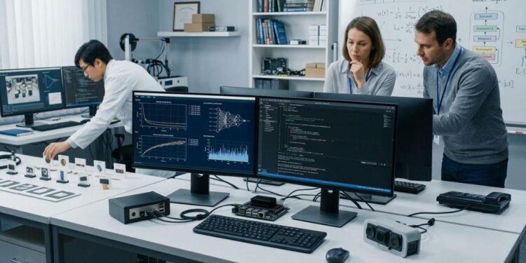 Un laboratorio dove si utilizza l'intelligenza artificiale