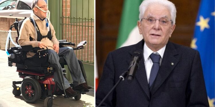 Ivan Tavella, affetto dal morbo di Duchenne, e il presidente della Repubblica, Sergio Mattarella