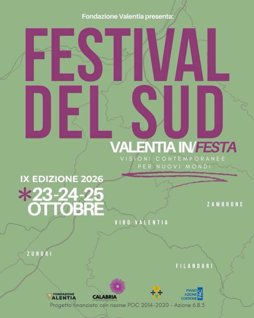 La locandina del Festival del Sud promosso dalla Fondazione Valentia
