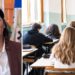 L'assessore Eulalia Micheli e una classe di studenti