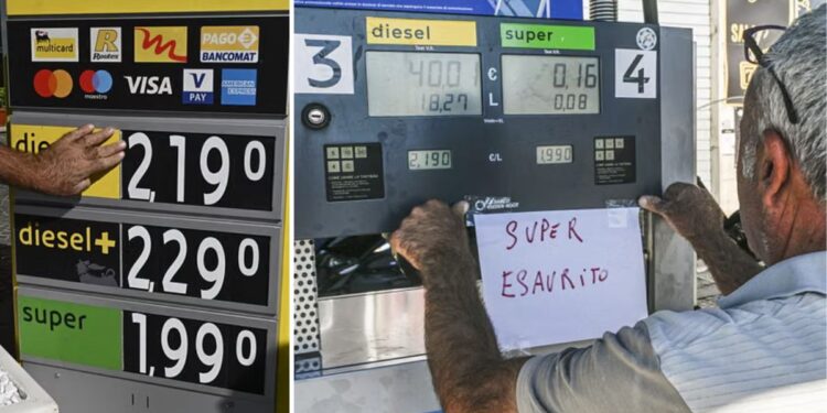 I prezzi della benzina nei distributori Eni