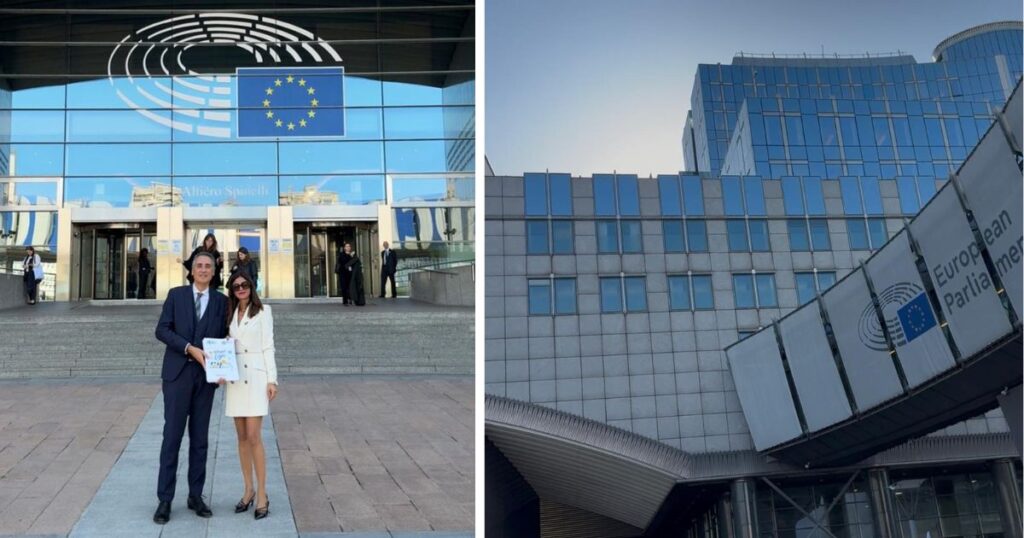 Titti Rando ed Eugenio Guglielmelli al Parlamento europeo di Bruxelles