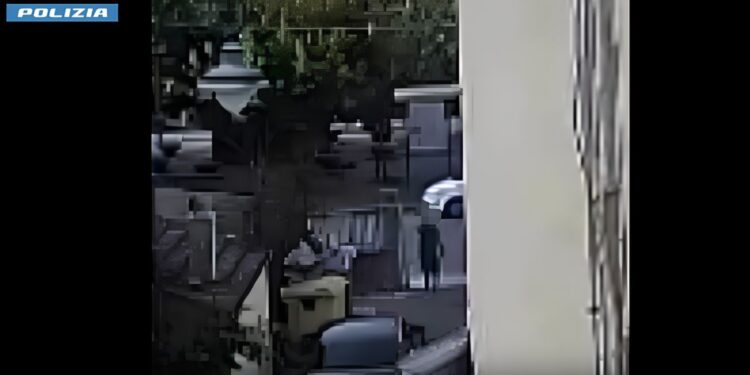 Un frame del video della sparatoria a Vibo Valentia