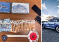 Il materiale sequestrato dalla Polizia stradale durante un controllo in Calabria sull'A2