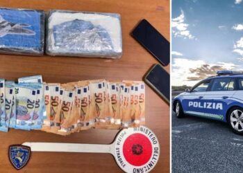Il materiale sequestrato dalla Polizia stradale durante un controllo in Calabria sull'A2