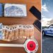 Il materiale sequestrato dalla Polizia stradale durante un controllo in Calabria sull'A2