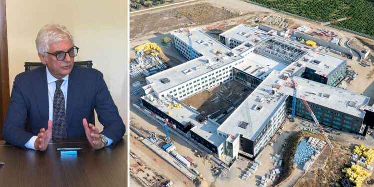 Il subcommissario alla Depurazione, Tonino Daffinà, e il nuovo ospedale della Sibaritide