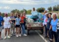 I volontari impegnati nella giornata ecologica a Zaccanopoli