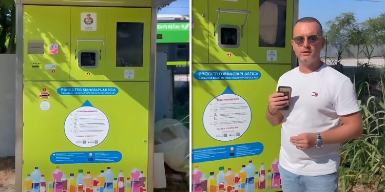 A Ricadi presentato e attivato il nuovo eco-compattatore mangiaplastica