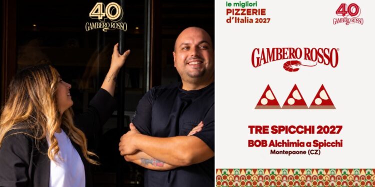 Anna Rotella e Roberto Davanzo di Bob Alchimia a Spicchi di Montepaone, in Calabria, premiati dal Gambero Rosso