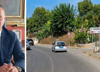 Franco Barbalace e un tratto della provinciale 22