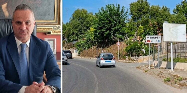 Franco Barbalace e un tratto della provinciale 22