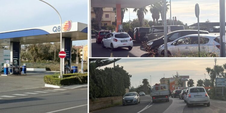 Code ai distributori ancora dotati di carburanti a seguito della protesta a Vibo Valentia