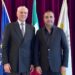 Il sindaco di Reggio Calabria, Francesco Cannizzaro, e l'amministratore delegato della società Ponte sullo Stretto di Messina, Pietro Ciucci
