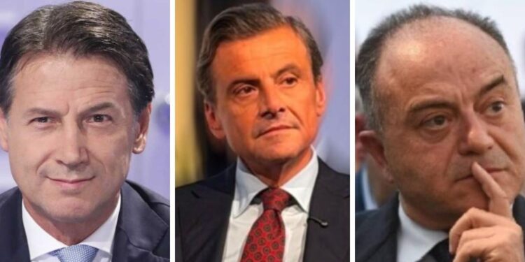 Giuseppe Conte, Carlo Calenda e Nicola Gratteri
