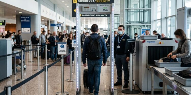I controlli di sicurezza all'interno di un aeroporto