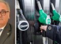Santo Gagliardi (IdM) e un distributore di carburanti