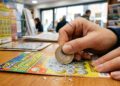 Una persona gioca al Gratta e Vinci