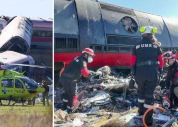 Il drammatico incidente fra due treni avvenuto in Spagna