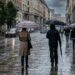 Maltempo e pioggia in un contesto urbano