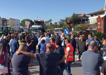 Una delle proteste in Calabria contro i rincari del costo del carburante