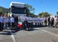 Una delle proteste degli autotrasportatori a Vibo Valentia