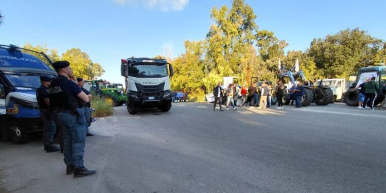 La protesta a Vibo Marina contro il caro carburante