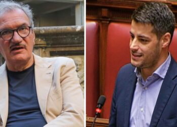Il sindaco di Vibo Valentia, Enzo Romeo, ed il deputato del Movimento 5 Stelle, Riccardo Tucci