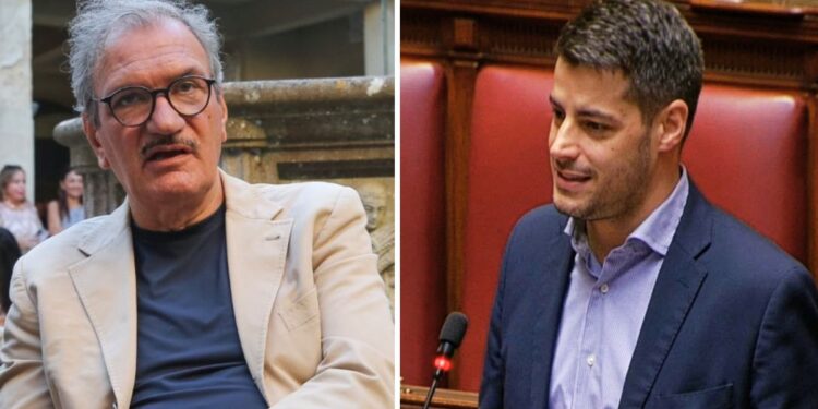 Il sindaco di Vibo Valentia, Enzo Romeo, ed il deputato del Movimento 5 Stelle, Riccardo Tucci