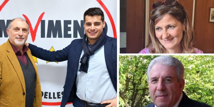 Domenico Santoro insieme a Riccardo Tucci. A destra Luisa Santoro e Michele Furci