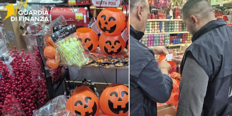 Il sequestro della Guardia di finanza a Catanzaro di migliaia di prodotti per Halloween