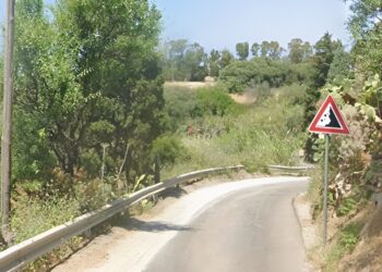 La strada di accesso a località Formicoli