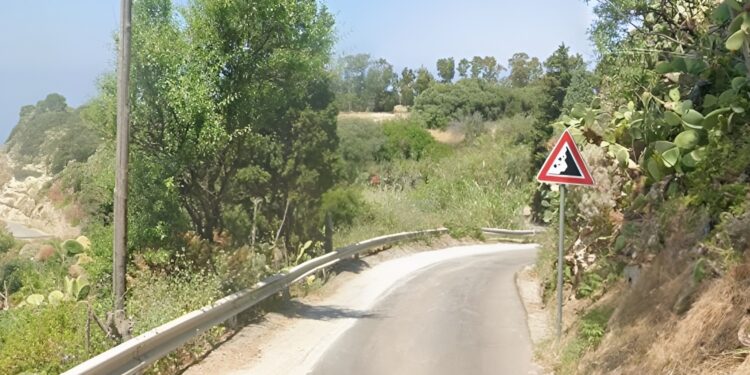 La strada di accesso a località Formicoli
