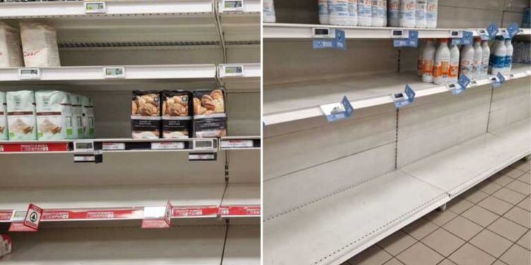 Carenza di prodotti nei supermercati in Calabria